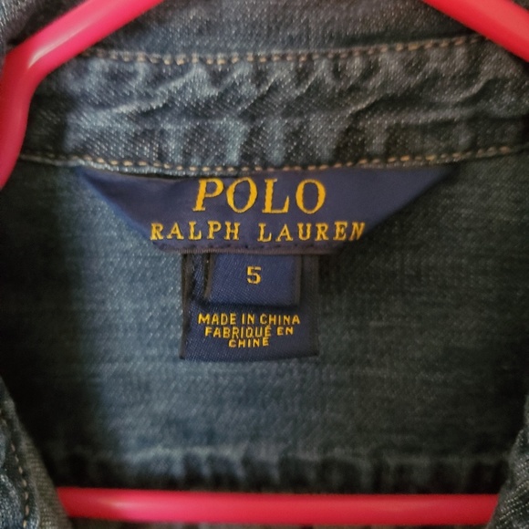 Polo Ralph Lauren Girls Denim Dress - Picture 4 of 7